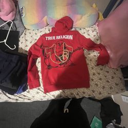True Religion Hoodie. Red Any Ofers 
