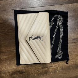 Saint Laurent Leather Monogram Envelope Bag