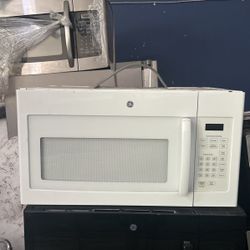 White GE over the range microwave