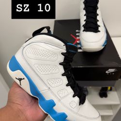 USED Air Jordan 9 powder Blue Sz 10