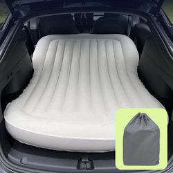 Inflating Air Mattress Compatible withTesla Model Y Self (2020–2025, Juniper) 2-Person Car Camping Inflatable Bed for Trunk/Back Seat Folded, Built-in