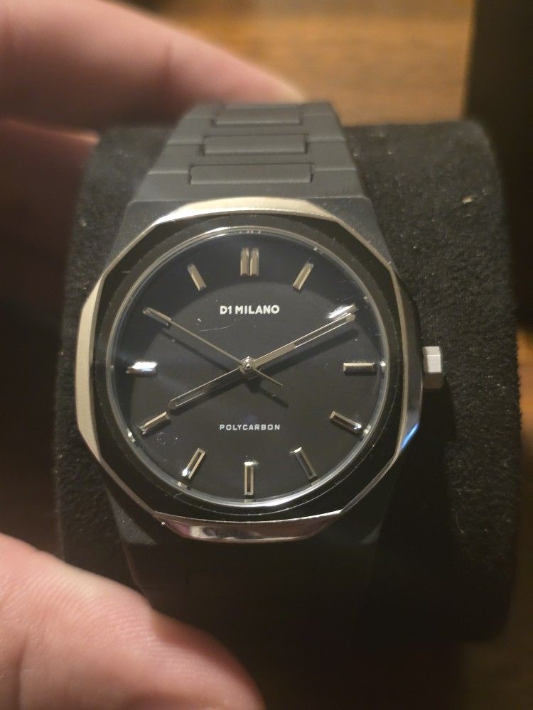 D1 Milano Watch PCBJ14 Polycarbonate Black With Silver