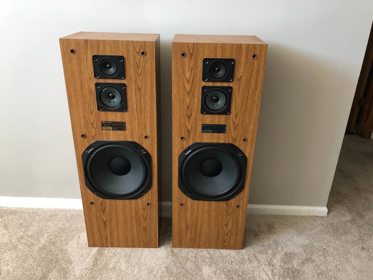 Fisher Tower Home Floor Standing 3 Way Speakers