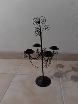 Wrought iron candel holder stand