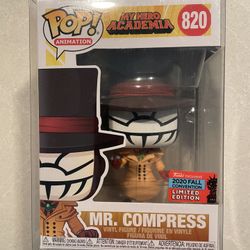 Mr Compress Funko Pop *MINT* 2020 NYCC Fall Convention Exclusive MHA My Hero Academia 820 with protector Anime