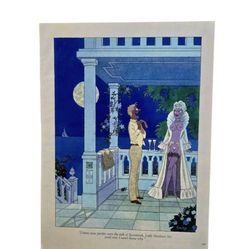 This Vintage Original illustration is titled "Au revoir..." and was created in 1920.