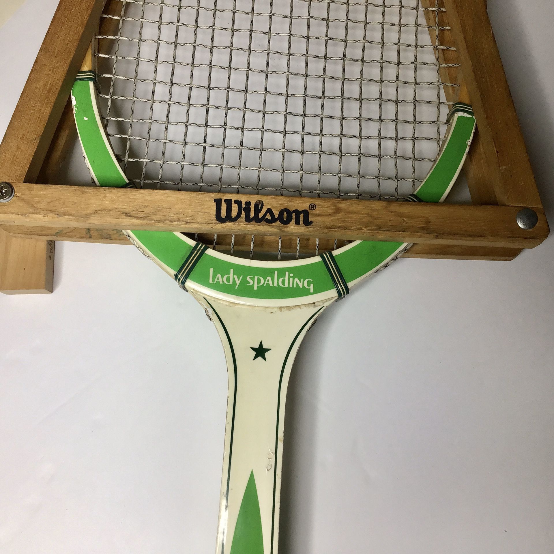 Lady Spalding Woodstar Tennis Racket & Press Frame