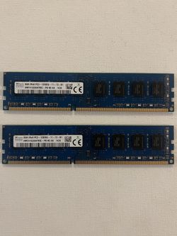 8GB 2Rx8 PC3-12800U-11-13-B1 RAM