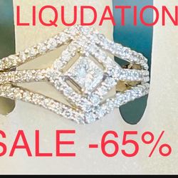  Engagement / Anniversary Ring Diamond 1 Carat NATURAL DIAMONDS 18K Gold VALENTINES DAY ❤️SALE-65% Find Another At This Price I’ll Give $400 Less!!