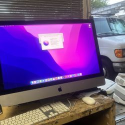 iMac 27” iMac 2015 i5 Quad Core 16GB AMD Radeon GPU 1TB Fusion Drive Monterey OS Keyboard Mouse