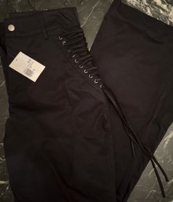 Black Laced Up pants