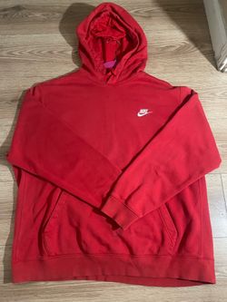 Red Nike hoodie
