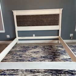 Custom Upholstered Ethan Allen King Bed Frame