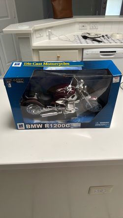 New-Ray BMW R1200C 1:6 Scale Die-Cast Motorcycle Maroon Red Silver NIB 1999
