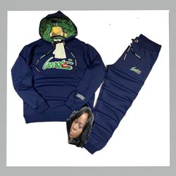 Men’s Designer Jogger Set Blue 