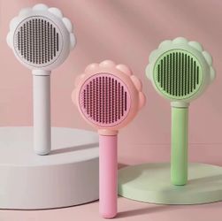 Flower Self-Cleaning Pet Slicker Brush