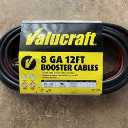 Valucraft 8 gauge 12ft booster cables