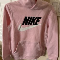 Nike Pink Hooded Sweater Girls Size 7