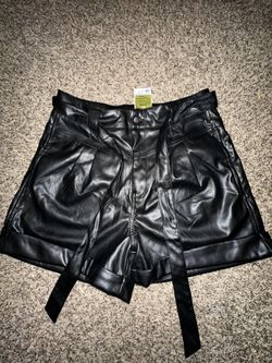 Faux Leather Shorts