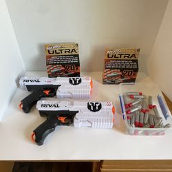 Nerf Rival Kronos XVIII-500 blasters and ammunition