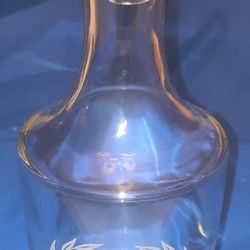 Vintage Four Roses Glass Decanter With Stopper. Etched Design. 