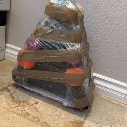 Weight Rack With Light Weights 1lb, 3lb, 5lb And 8lb