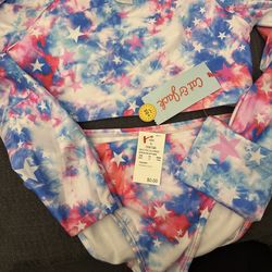 New with tags Cat & Jack 2 piece bathing suit size Large (10/12)