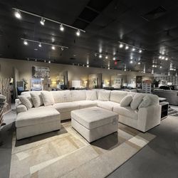 Beige 4PC Chaise Sectional Couch