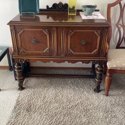 Antique Mid Century Bernhardt 1920s Mahogany Hutch Vintage Cabinet 