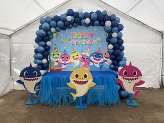 Baby Shark party set up