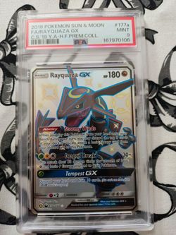 Pokemon Shiny Rayquaza GX PSA 9 Promo