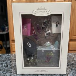 Hallmark Keepsake 2005 Barbie Mini Set of 7 Ornaments.  Brand new never removed from box.  Smoke free home 