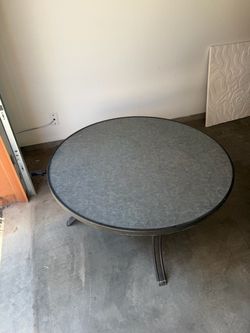 Glass patio table outdoor black with grey glass top