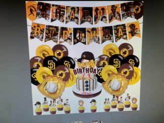 SD Padre Party Decorations, New, Banner, Balloons,Topper, Etc