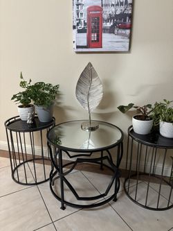 Coffee Table Set With 2 Side Tables