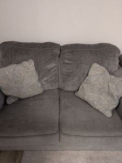 Corduroy Gray Love Seat