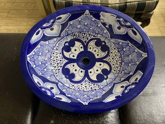 Hand-Painted Mexican Talavera Ceramic Sink