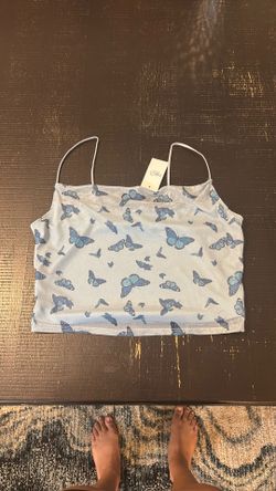 Mesh Butterfly Crop Top