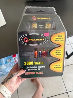 Q Power 3000W 4 Gauge Amplifier Installation Kit