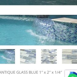 Antique Glass Blue Pool