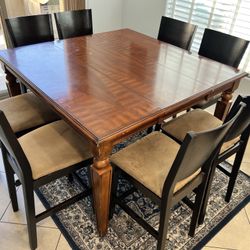 Tall Dining Table + 8 Chairs