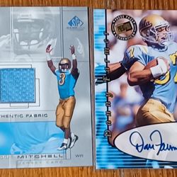 UCLA  Bruins  Danny Farmer Auto 2000 Freddie Mitchell Jersey Card 2001