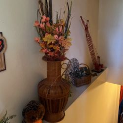 beautiful flower basket decor