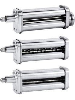 Pasta Maker Attachments Set for all KitchenAid Stand Mixer, including Pasta Sheet Roller, Spaghetti Cutter, Fettuccine Cutter by Nevku