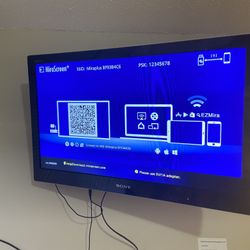 32” Sony TV + Wall Mount + Google Chromcast