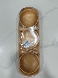 Wood bowls & tray NEW