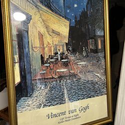 Cafe terrace at night