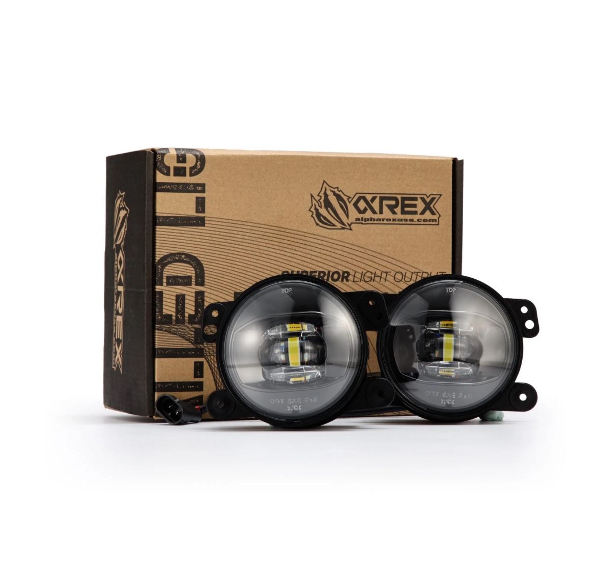 Alpharex USA 18-23 Jeep Wrangler JL / Gladiator JT DoubleTap Dual Color LED Projector Fog Lights
