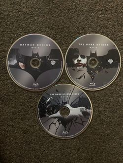 Dark Knight trilogy blu-ray discs