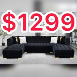 Black Luxury Sectional